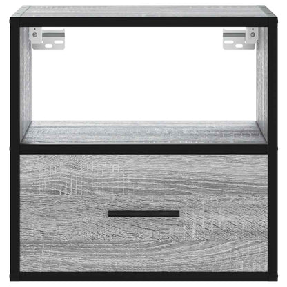 vidaXL Wall-mounted Bedside Cabinet Grey Sonoma 40x31x39.5 cm