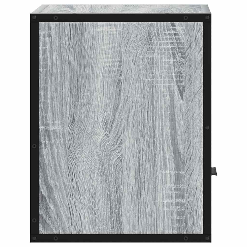 vidaXL Wall-mounted Bedside Cabinet Grey Sonoma 40x31x39.5 cm