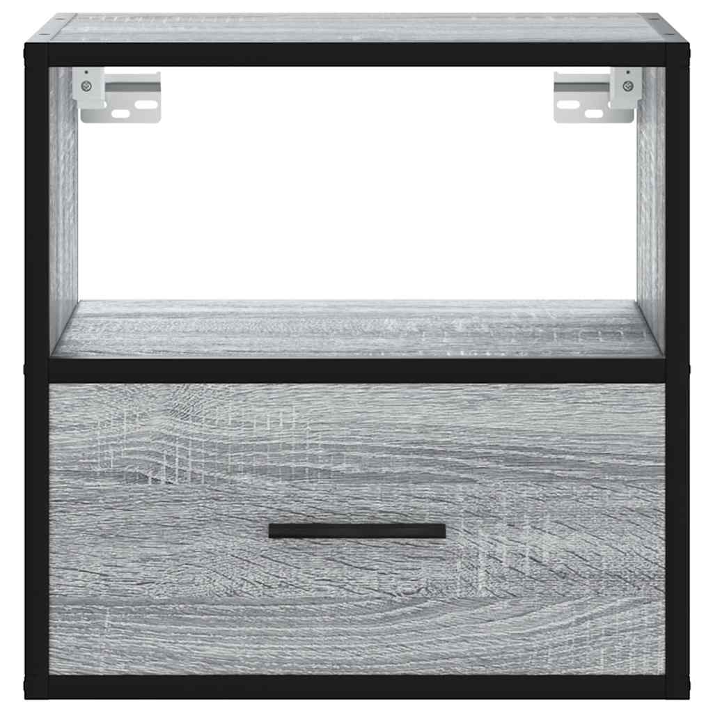 vidaXL Wall-mounted Bedside Cabinets 2 pcs Grey Sonoma 40x31x39.5 cm