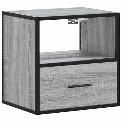 vidaXL Wall-mounted Bedside Cabinets 2 pcs Grey Sonoma 40x31x39.5 cm