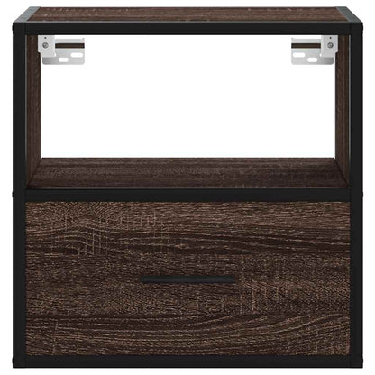 vidaXL Wall-mounted Bedside Cabinet Brown Oak 40x31x39.5 cm