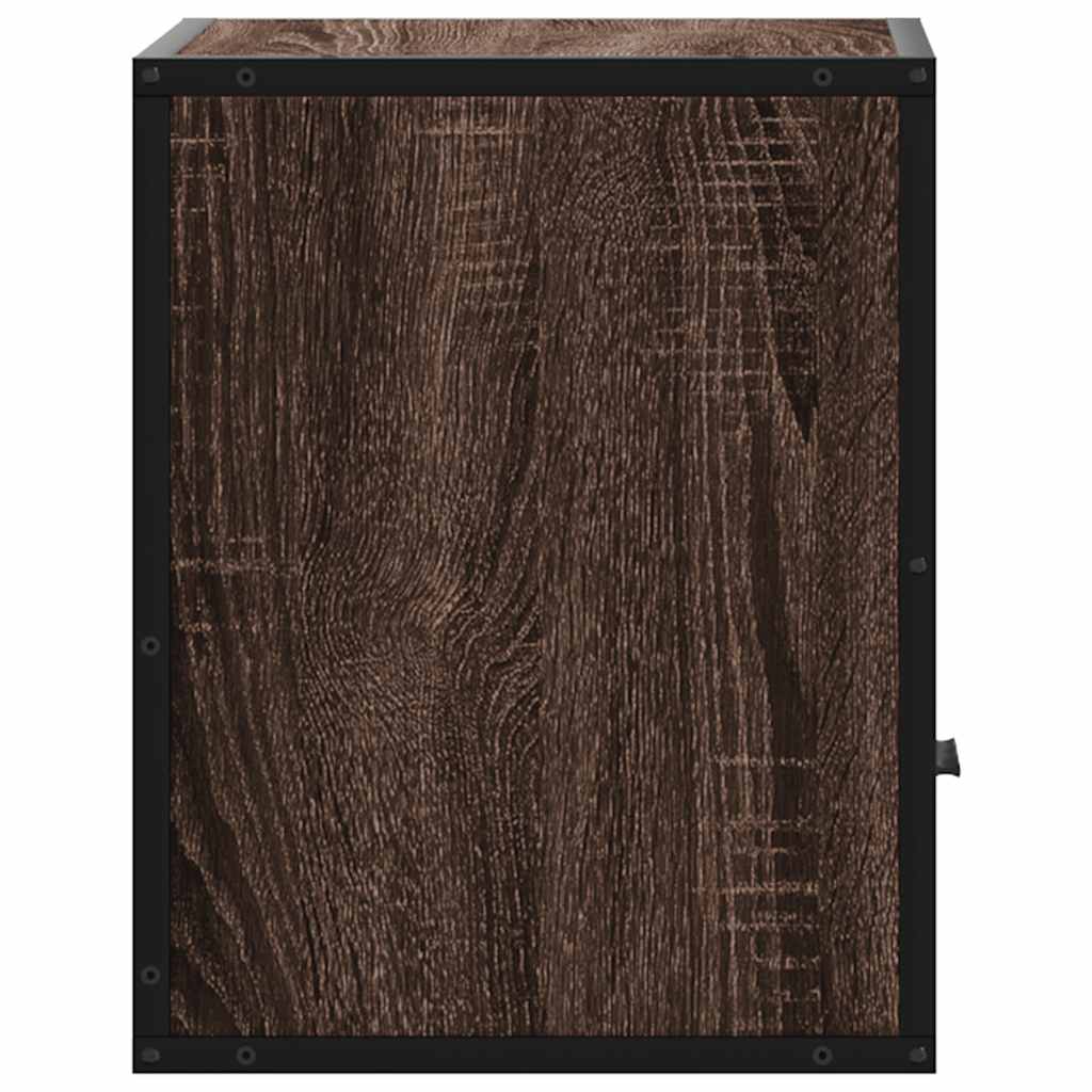 vidaXL Wall-mounted Bedside Cabinets 2 pcs Brown Oak 40x31x39.5 cm