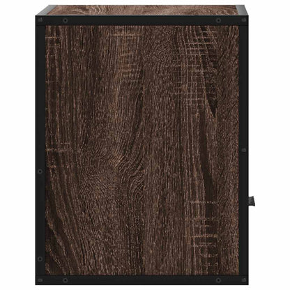 vidaXL Wall-mounted Bedside Cabinets 2 pcs Brown Oak 40x31x39.5 cm