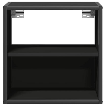 vidaXL Wall-mounted Bedside Cabinet Black 40x31x39.5 cm