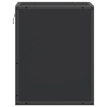 vidaXL Wall-mounted Bedside Cabinet Black 40x31x39.5 cm