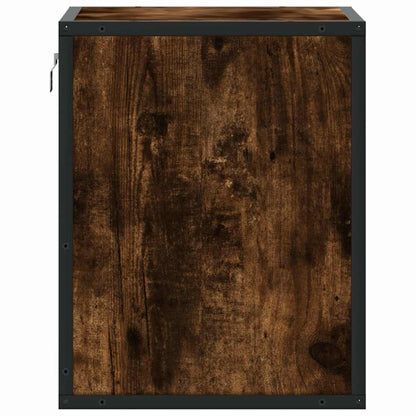 vidaXL Wall-mounted Bedside Cabinet Smoked Oak 40x31x39.5 cm