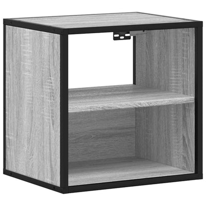 vidaXL Wall-mounted Bedside Cabinet Grey Sonoma 40x31x39.5 cm