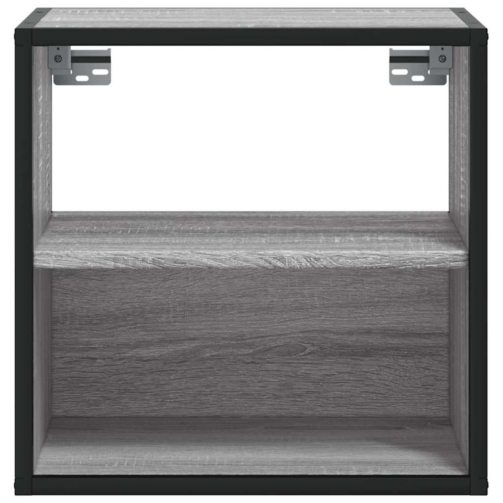 vidaXL Wall-mounted Bedside Cabinet Grey Sonoma 40x31x39.5 cm