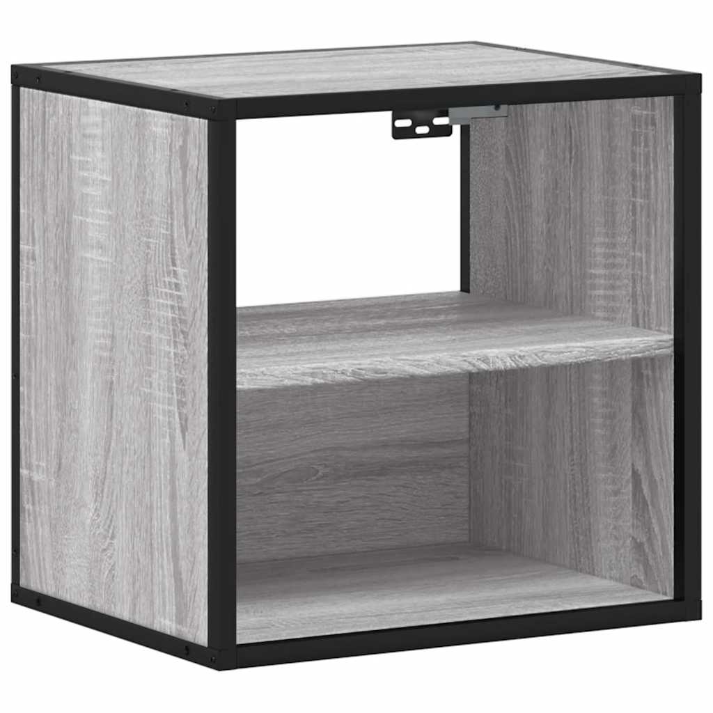 vidaXL Wall-mounted Bedside Cabinets 2 pcs Grey Sonoma 40x31x39.5 cm