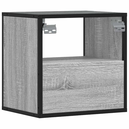 vidaXL Wall-mounted Bedside Cabinets 2 pcs Grey Sonoma 40x31x39.5 cm