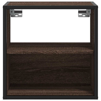vidaXL Wall-mounted Bedside Cabinet Brown Oak 40x31x39.5 cm