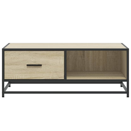 vidaXL Coffee Table Sonoma Oak 90x57x35 cm Engineered Wood and Metal