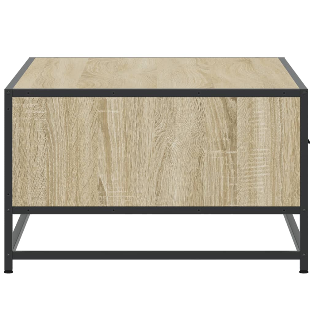 vidaXL Coffee Table Sonoma Oak 90x57x35 cm Engineered Wood and Metal