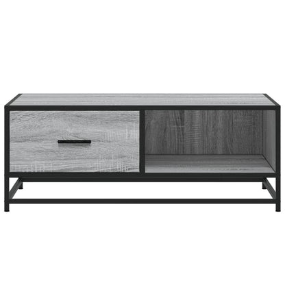 vidaXL Coffee Table Grey Sonoma 90x57x35 cm Engineered Wood and Metal