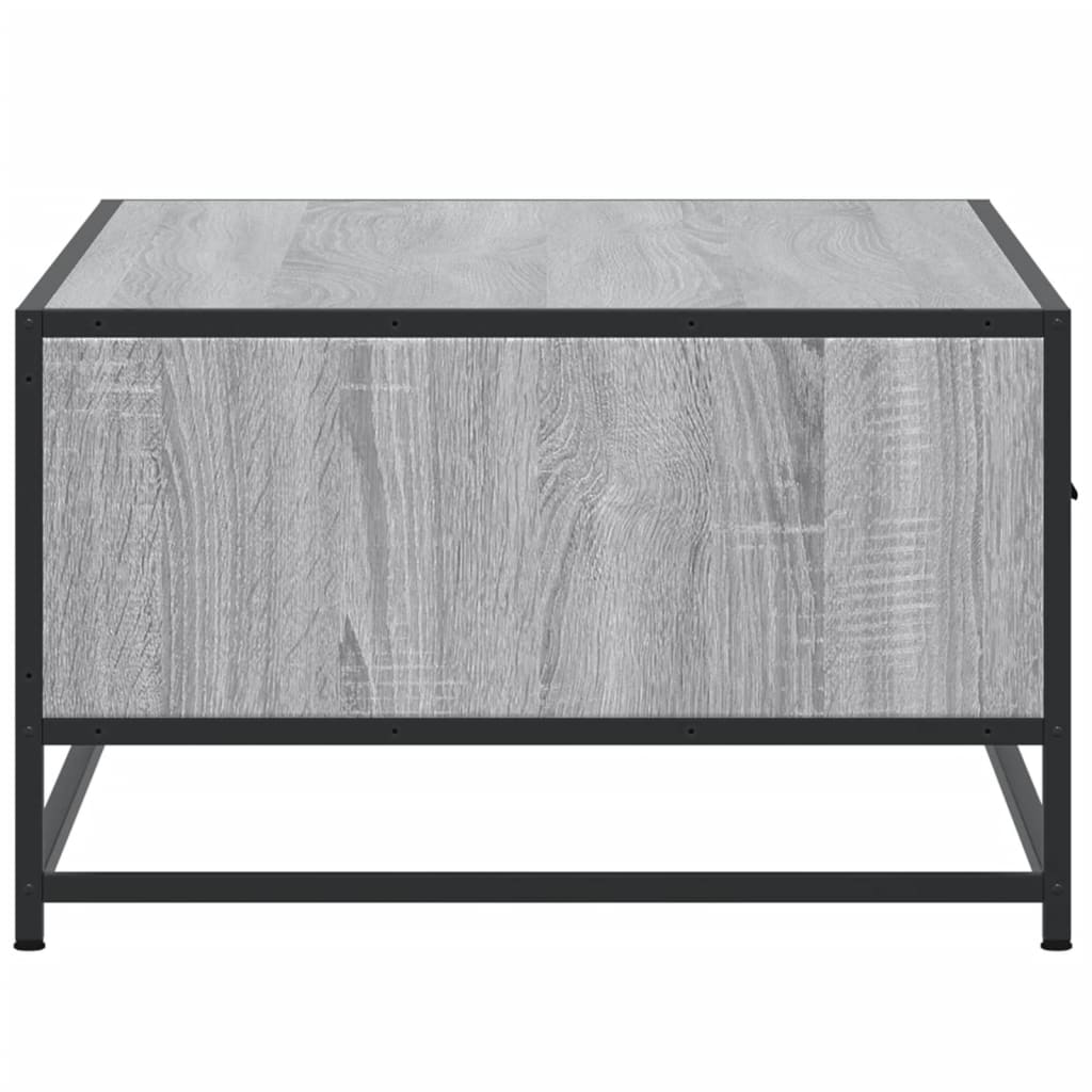vidaXL Coffee Table Grey Sonoma 90x57x35 cm Engineered Wood and Metal