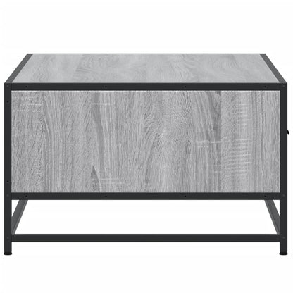 vidaXL Coffee Table Grey Sonoma 90x57x35 cm Engineered Wood and Metal