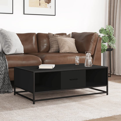 vidaXL Coffee Table Black 100x57x35 cm Engineered Wood and Metal
