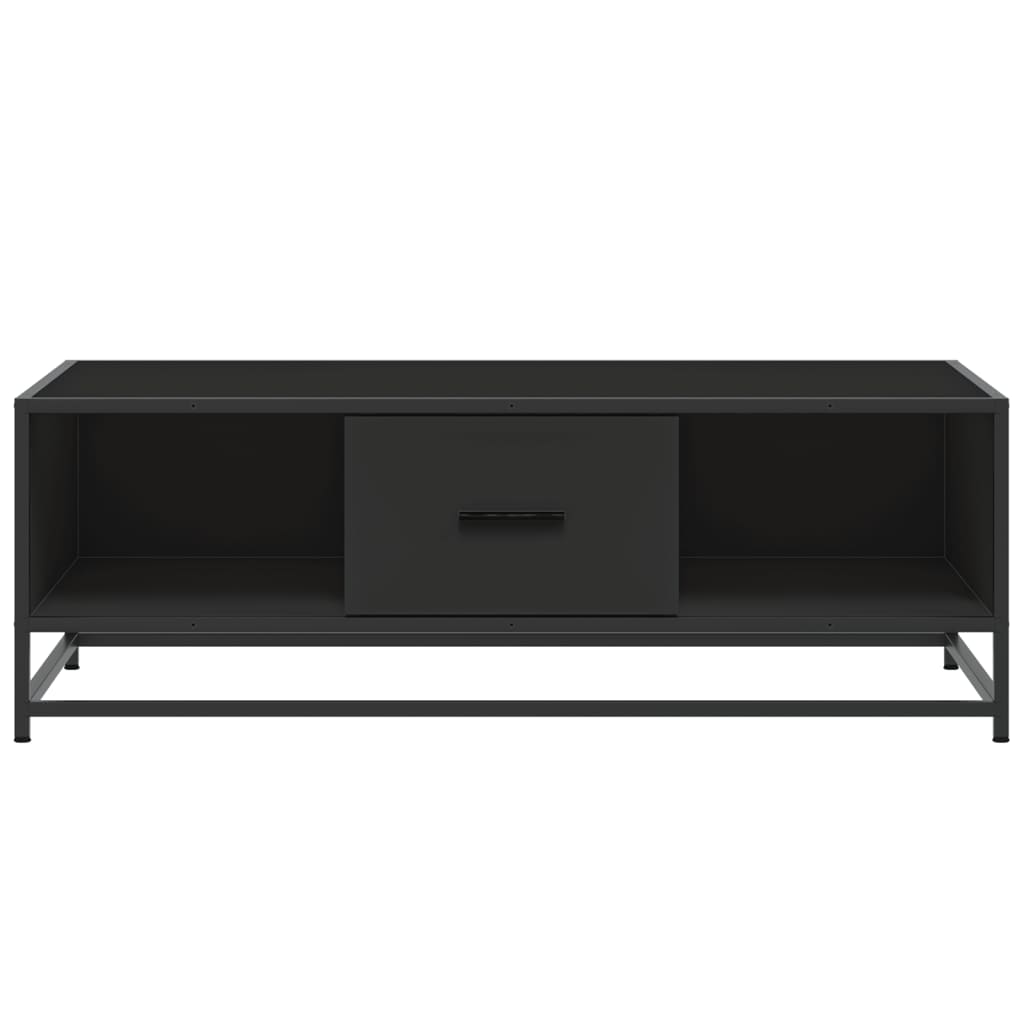 vidaXL Coffee Table Black 100x57x35 cm Engineered Wood and Metal