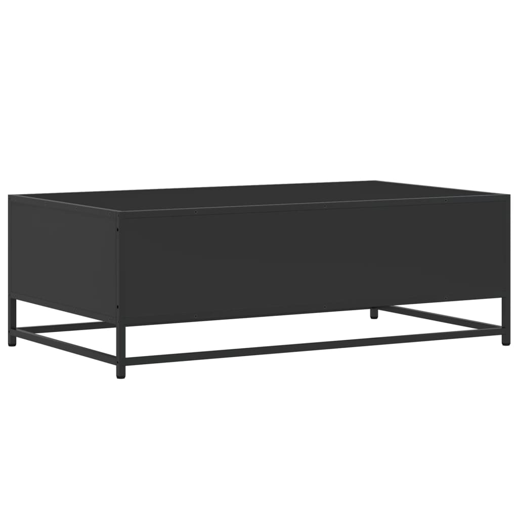 vidaXL Coffee Table Black 100x57x35 cm Engineered Wood and Metal