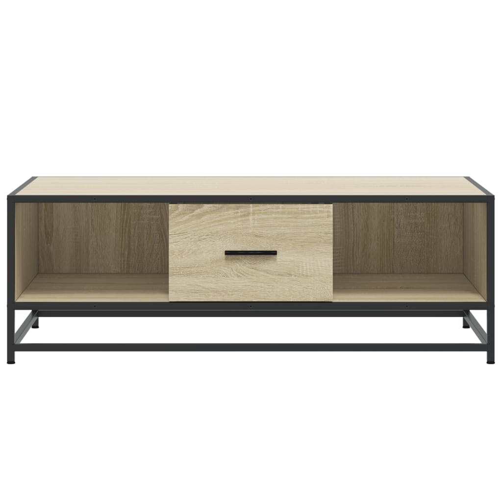 vidaXL Coffee Table Sonoma Oak 100x57x35 cm Engineered Wood and Metal