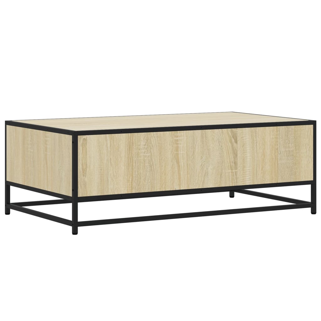 vidaXL Coffee Table Sonoma Oak 100x57x35 cm Engineered Wood and Metal