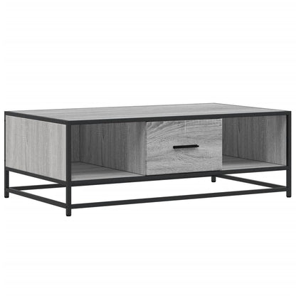 vidaXL Coffee Table Grey Sonoma 100x57x35 cm Engineered Wood and Metal