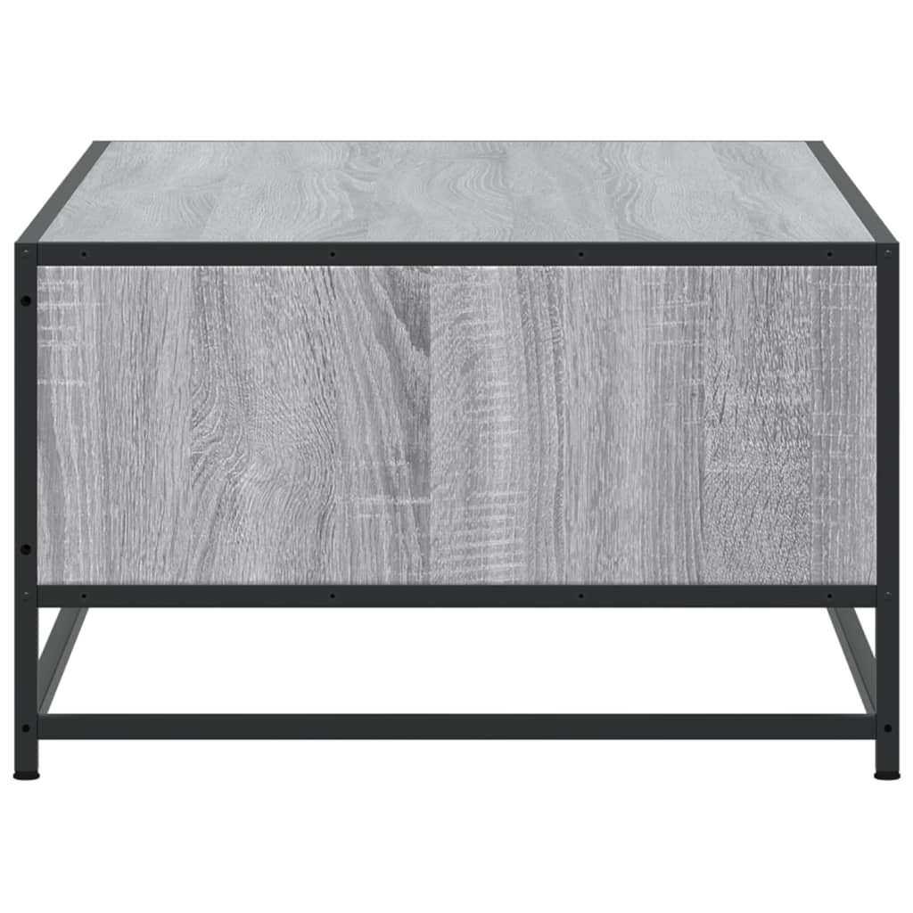 vidaXL Coffee Table Grey Sonoma 100x57x35 cm Engineered Wood and Metal