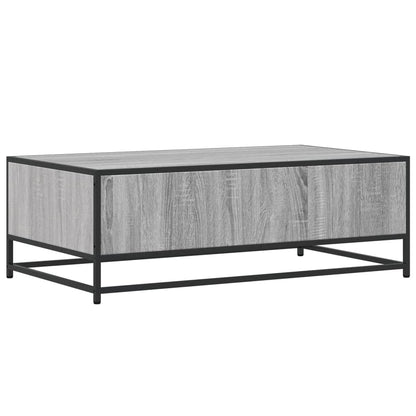 vidaXL Coffee Table Grey Sonoma 100x57x35 cm Engineered Wood and Metal