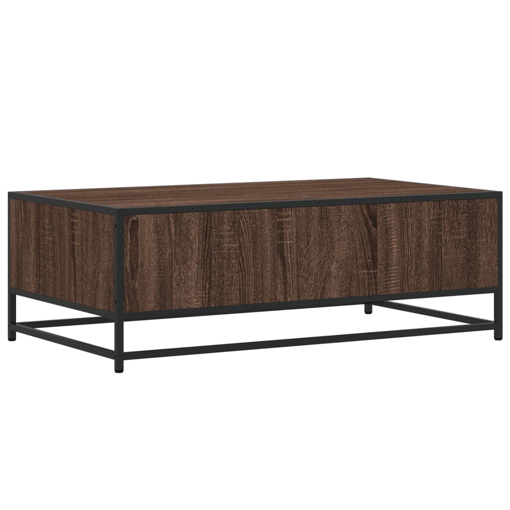 vidaXL Coffee Table Brown Oak 100x57x35 cm Engineered Wood and Metal