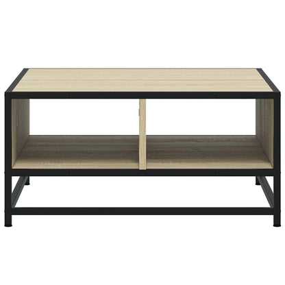 vidaXL Coffee Table Sonoma Oak 60.5x60.5x30 cm Engineered Wood and Metal