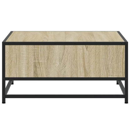 vidaXL Coffee Table Sonoma Oak 60.5x60.5x30 cm Engineered Wood and Metal