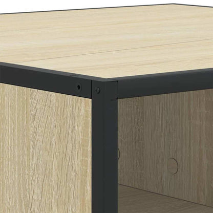 vidaXL Coffee Table Sonoma Oak 60.5x60.5x30 cm Engineered Wood and Metal