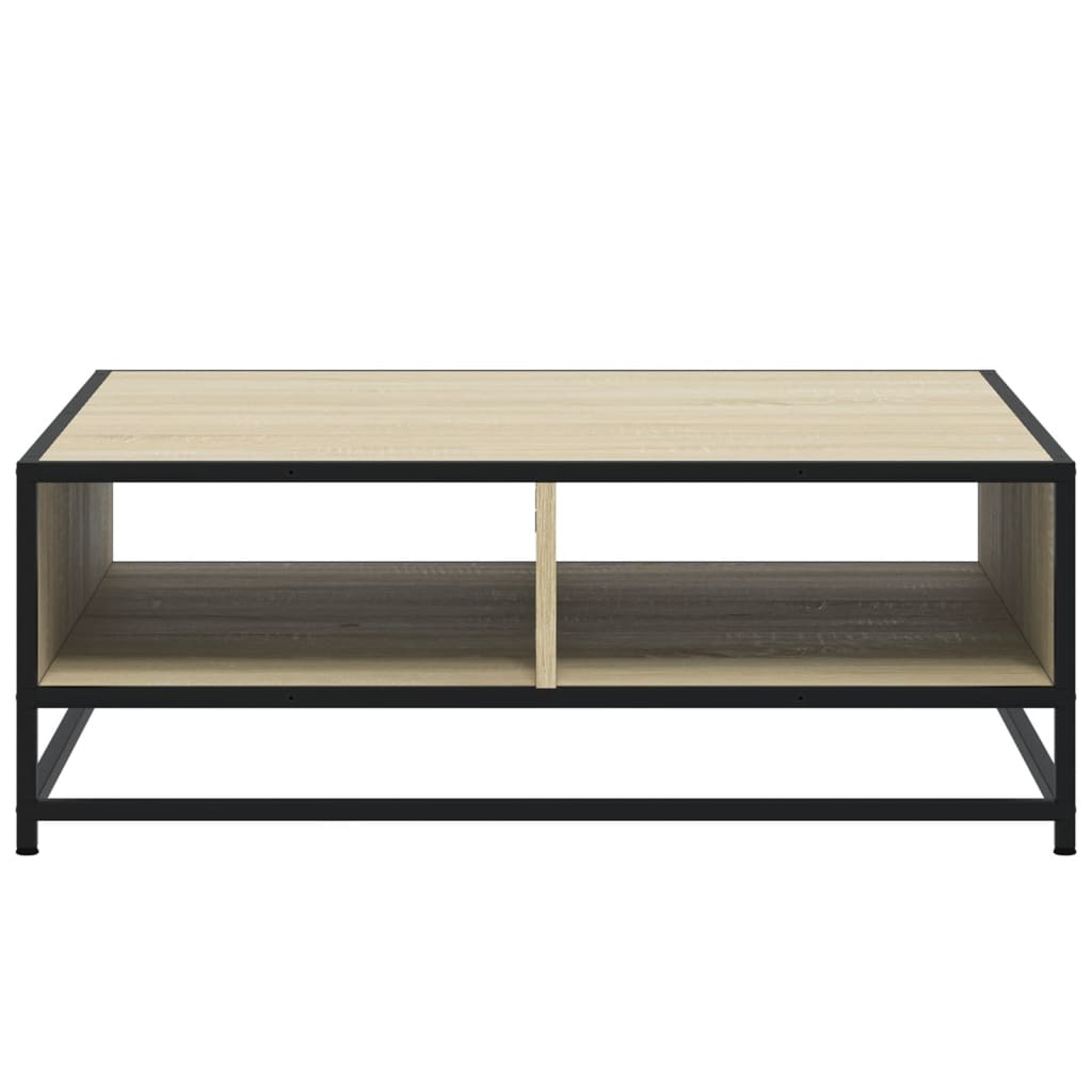 vidaXL Coffee Table Sonoma Oak 80x80x30 cm Engineered Wood and Metal