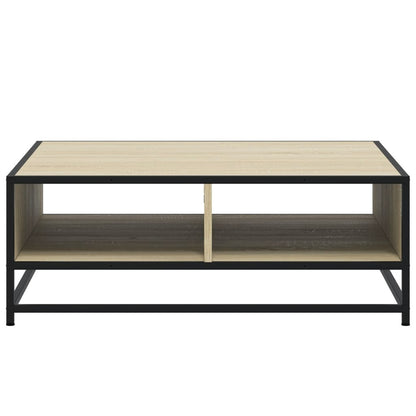 vidaXL Coffee Table Sonoma Oak 80x80x30 cm Engineered Wood and Metal