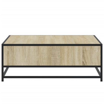 vidaXL Coffee Table Sonoma Oak 80x80x30 cm Engineered Wood and Metal