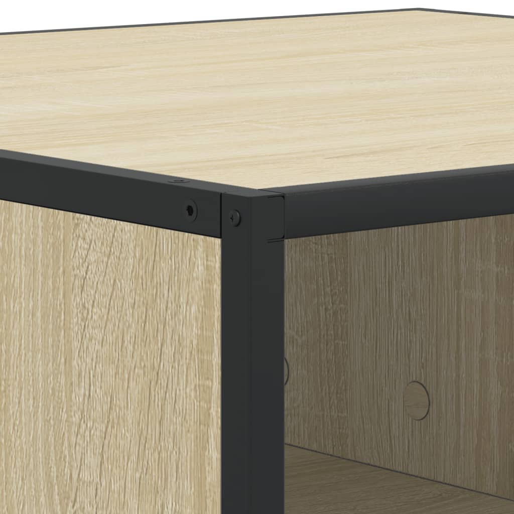 vidaXL Coffee Table Sonoma Oak 80x80x30 cm Engineered Wood and Metal