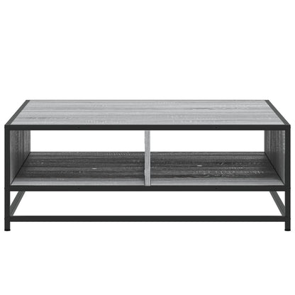 vidaXL Coffee Table Grey Sonoma 80x80x30 cm Engineered Wood and Metal
