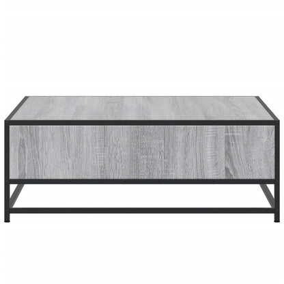 vidaXL Coffee Table Grey Sonoma 80x80x30 cm Engineered Wood and Metal
