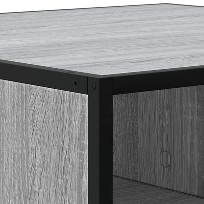 vidaXL Coffee Table Grey Sonoma 80x80x30 cm Engineered Wood and Metal