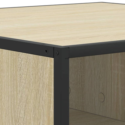 vidaXL Coffee Table Sonoma Oak 100x100x30 cm Engineered Wood and Metal
