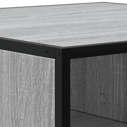 vidaXL Coffee Table Grey Sonoma 100x100x30 cm Engineered Wood and Metal