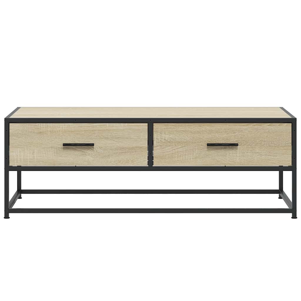 vidaXL Coffee Table Sonoma Oak 100x50x35 cm Engineered Wood and Metal