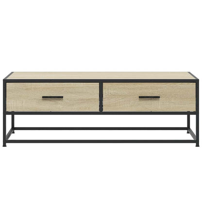 vidaXL Coffee Table Sonoma Oak 100x50x35 cm Engineered Wood and Metal