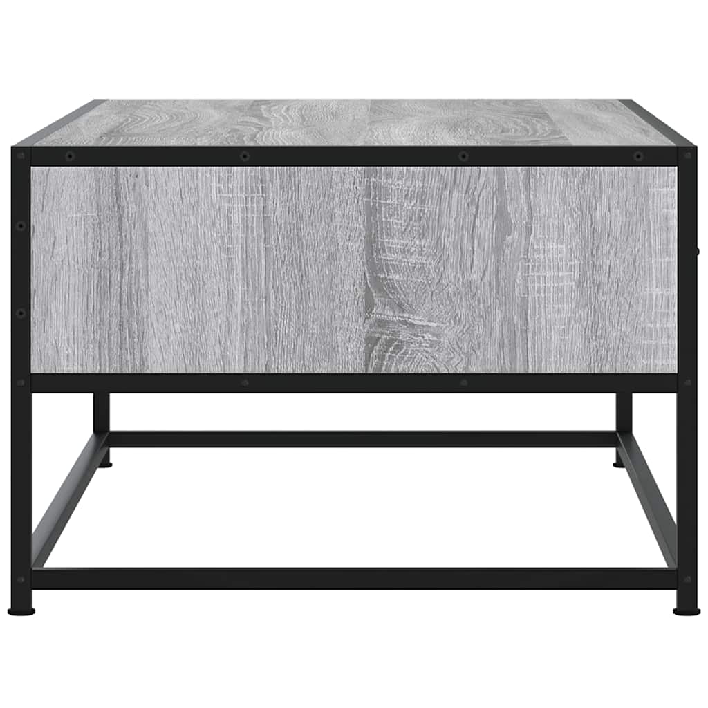 vidaXL Coffee Table Grey Sonoma 100x50x35 cm Engineered Wood and Metal