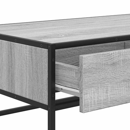 vidaXL Coffee Table Grey Sonoma 100x50x35 cm Engineered Wood and Metal