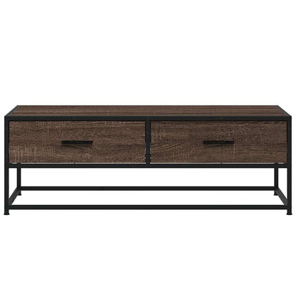 vidaXL Coffee Table Brown Oak 100x50x35 cm Engineered Wood and Metal