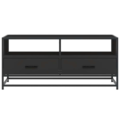 vidaXL Coffee Table Black 100x50x45 cm Engineered Wood and Metal