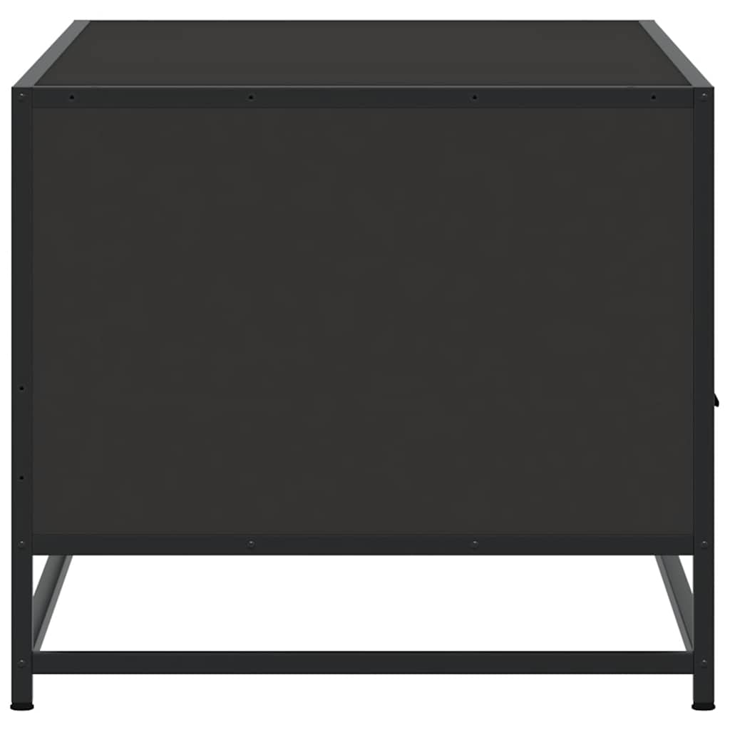 vidaXL Coffee Table Black 100x50x45 cm Engineered Wood and Metal