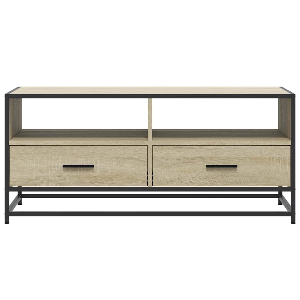vidaXL Coffee Table Sonoma Oak 100x50x45 cm Engineered Wood and Metal