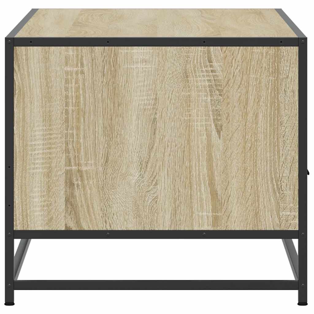 vidaXL Coffee Table Sonoma Oak 100x50x45 cm Engineered Wood and Metal
